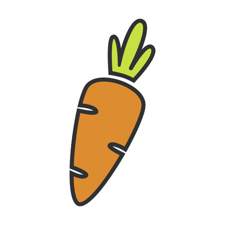 Carrot simple icon illustration on white background.のイラスト素材