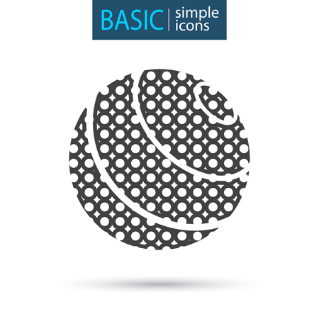 Sport equipment simple fitness ball icon illustration on white background.のイラスト素材
