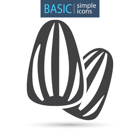 Sunflower seeds simple basic iconのイラスト素材