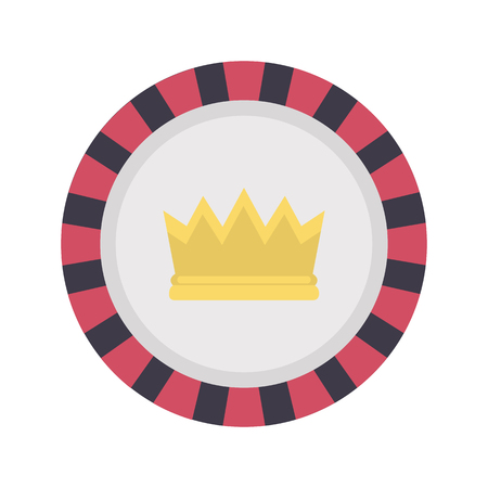Casino chip color vector icon. Flat designのイラスト素材
