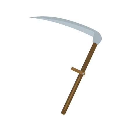 Scythe of death color vector icon. Flat designのイラスト素材