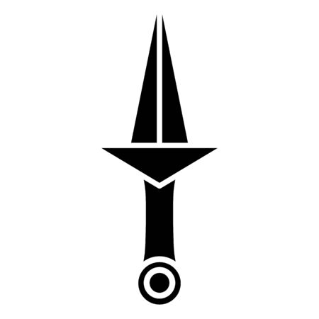 primitive weapon dagger line iconのイラスト素材