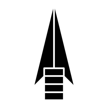 primitive weapon arrow simple iconのイラスト素材