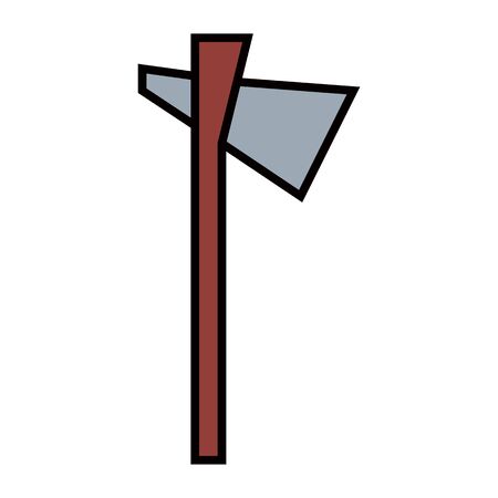 primitive weapon ax flat iconのイラスト素材