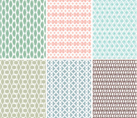 Vector illustration set of seamless geometric patterns background pastel collection.Endless repeat texture graphic modern design for wallpaper,packaging,banners,invitations,business cards,fabricのイラスト素材