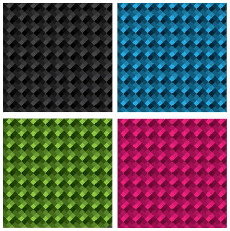 Vector illustration set of seamless geometric retro square patterns background collection.Endless repeat texture graphic modern design for wallpaper,packaging,banners,invitations,business cards,fabricのイラスト素材