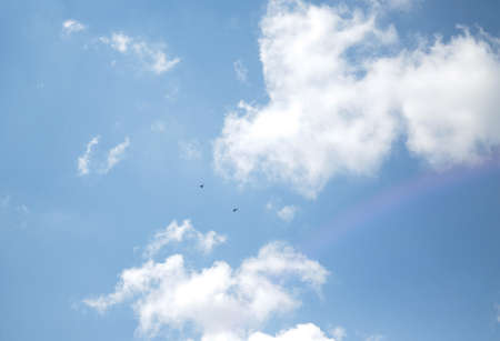 White clouds and skyの写真素材
