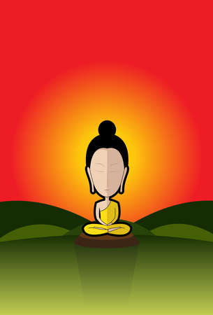 Buddha Cartoonのイラスト素材