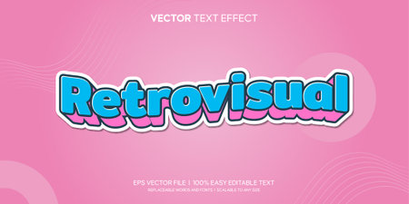 Retro visual vintage 80s editable text effect