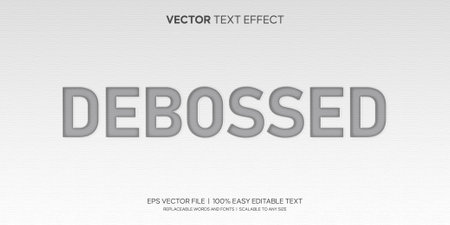 debossed realistic style editable text effectのイラスト素材