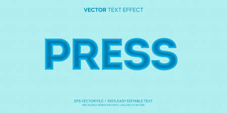 paper press inside editable text effectのイラスト素材