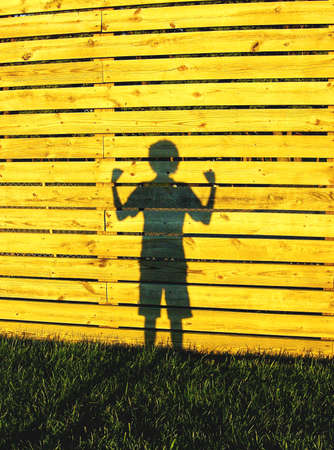 shadow making musclesの写真素材