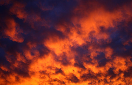 outrageously colored storm clouds