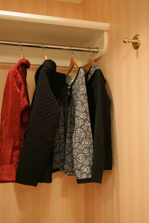 wardrobe in dressing roomの写真素材