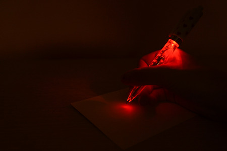 Red light up penの写真素材