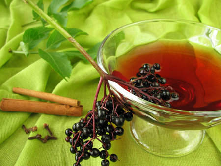 Punch with elderberries