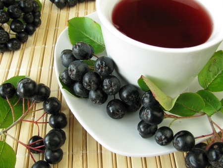 Black chokeberry teaの写真素材
