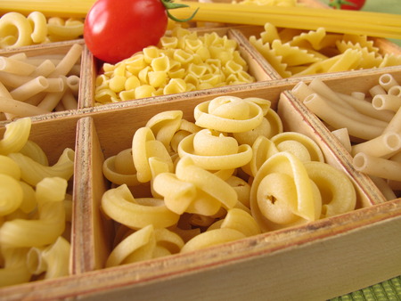 Box with noodlesの写真素材