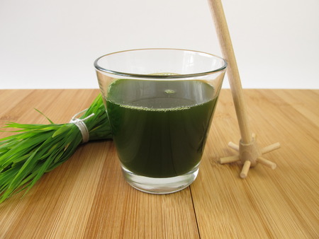 Wheatgrass juiceの写真素材