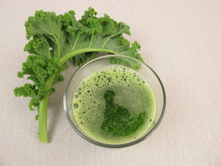 Green smoothie with kaleの写真素材