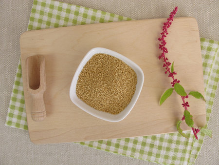 Raw amaranth seedsの写真素材
