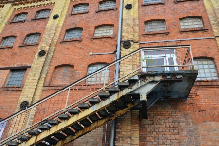 abandoned brewery building in Magdeburgの写真素材