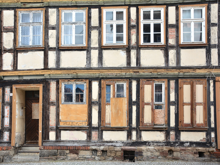 historic half-timbered house in Wernigerodeのeditorial素材
