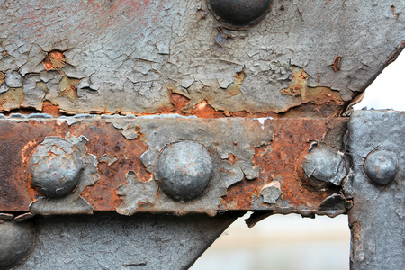 Rust on the steel construction of a bridgeの写真素材