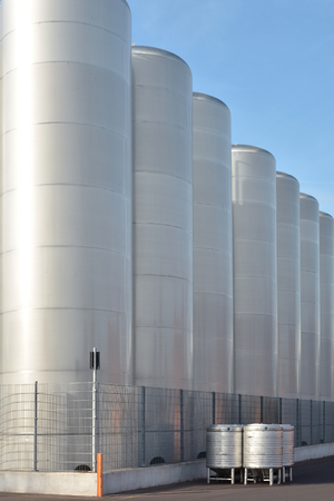 stainless steel tank in the beverage industryの写真素材