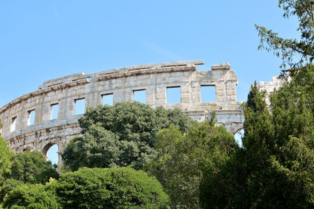 The arena in the old town of Pula in Croatia