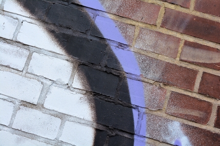 Detail of a graffiti on a wallのeditorial素材