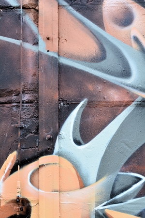 Detail of a graffiti on a wallのeditorial素材