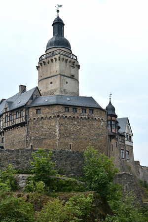 the medieval castle Falkenstein in the Harzのeditorial素材