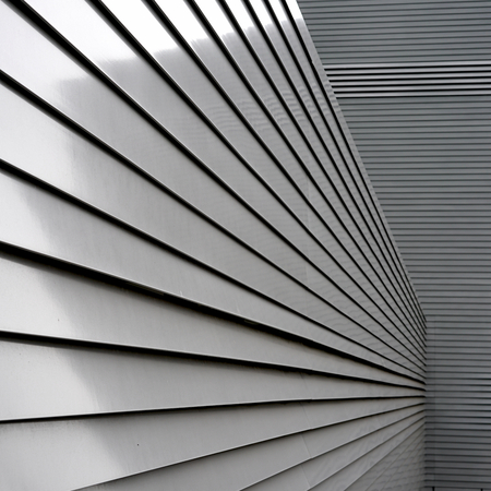 aluminum facade of an office building in Cologneの写真素材