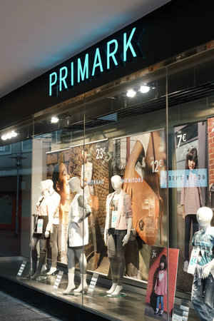 HANOVER, GERMANY - FEBRUARY 01, 2016: Shop Window of at Primark store in the center of Hannover