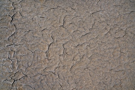 Cracks in the asphalt on a streetの写真素材