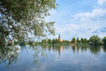 View of Werder island on the river Havel near Potsdam in Germanyのeditorial素材