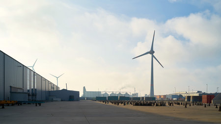 MAGDEBURG, GERMANY - NOVEMBER 25, 2020: Closed down premises of the Enercon company after mass redundancies in the Rotensee industrial estate in Magdeburgのeditorial素材