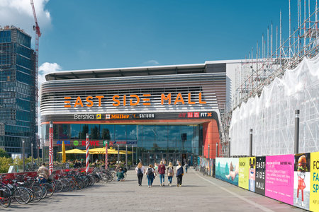 Berlin, Germany - September 14, 2021: the popular shopping center East Side Mall in Berlin's...