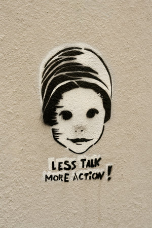 St. Gallen, Switzerland â€“ August 21, 2025: Street art by an unknown artist in St. Gallen,...
