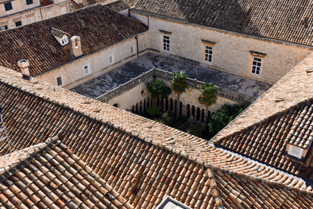Franciscan Church and Monastery seen from Walls of Dubrovnik, Croatiaの写真素材