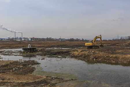 The source of Shentou spring at Sanggan Riverのeditorial素材