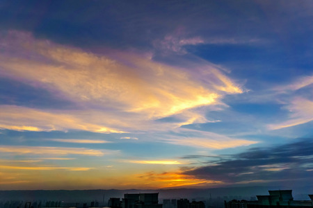 the sunset sceneryの写真素材