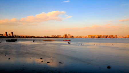 Jinyang Lake sceneryの写真素材