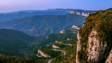 Plate hill overlookingの写真素材