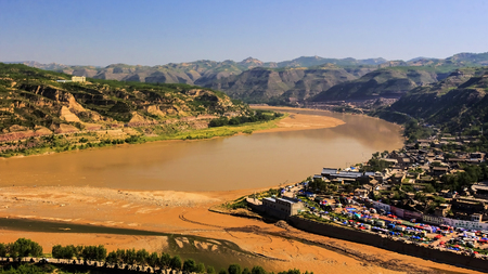 Qikou town overlookingのeditorial素材