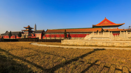 Exterior landscape view of an ancient architectural buildingのeditorial素材