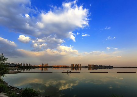 Jinyang Lake sceneryの写真素材