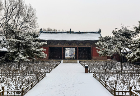 the first snow fell in Jinciのeditorial素材
