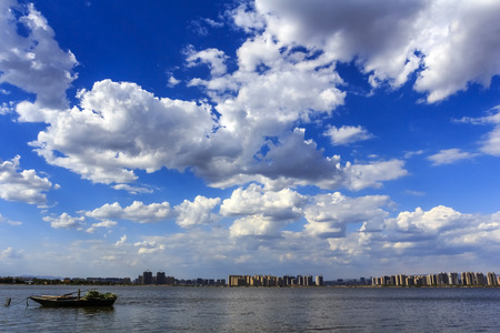 The  scenery of Jinyang Lakeの写真素材